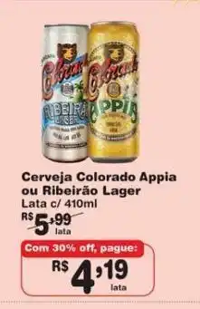 Makro Cerveja colorado appia ou ribeirão lager lata c/ 410ml oferta
