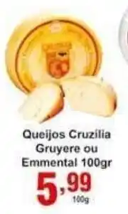 Queijos Cruzilia gruyere ou Emmental 100g