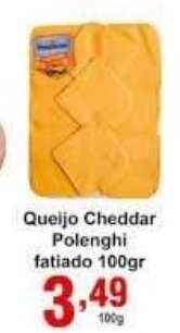 Rossi Supermercado Queijo Cheddar Polenghi Fatiado 100g oferta