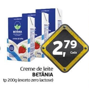 Cometa Supermercados Creme de leite Betania Tp 200g oferta