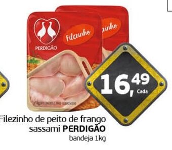 Cometa Supermercados Filezinho de peito de frango sassami Perdigao bandeja 1kg oferta