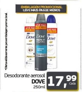 Cometa Supermercados Desodorante Aerosol Dove 250ml oferta