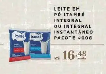 Empório Bahamas Leite em pó itambé integral ou integral instantâneo pacote oferta