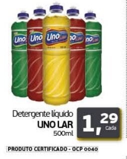 Cometa Supermercados Detergente Liquido Uno Lar 500ml oferta