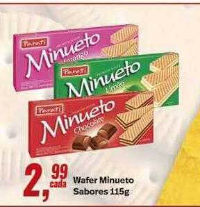 Wafer minueto sabores