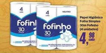 Rede Multi Market Papel higiênico folha simples 30m fofinho oferta