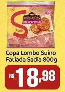 Copa lombo suino fatiada sadia
