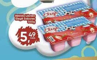Rede Multi Market Bebida láctea elegê sabores oferta
