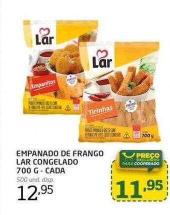 Cooper Empanado de frango lar congelado oferta