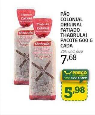 Cooper Pão colonial original fatiado thabrulai oferta
