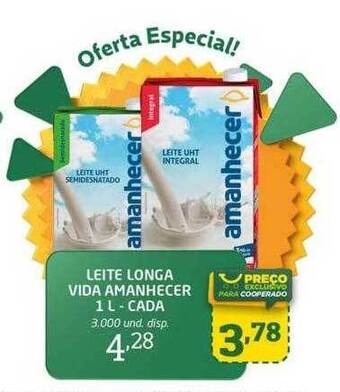 Cooper Leite longa vida amanhecer oferta