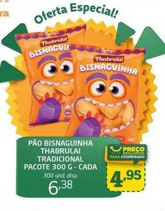 Cooper Pão bisnaguinha thabrulai tradicional oferta