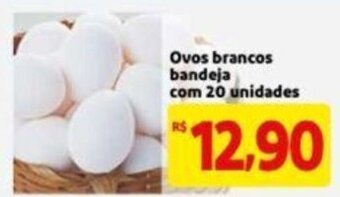 Extra Supermercado Ovos Brancos Bandeja com 20 unidades oferta