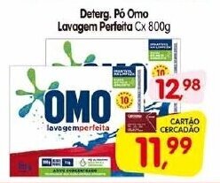 Cercadão Deterg. po Omo Lavagem Perfeita cx 800g oferta