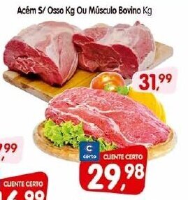 Cercadão Acem s/ Osso 1kg ou Musculo Bovino 1kg oferta
