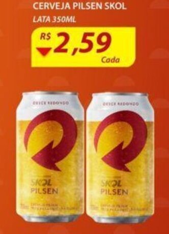 Assaí Atacadista Cerveja Pilsen Skol Lata 350ml oferta