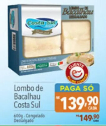 Supermercados Condor Lombo de Bacalhau Costa Sul 600g oferta