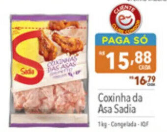 Supermercados Condor Coxinha da asa Sadia 1kg oferta