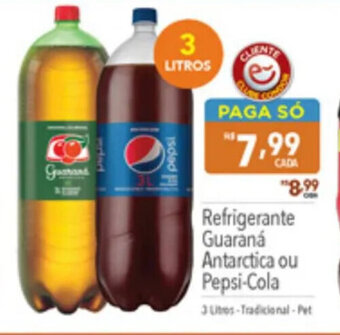 Supermercados Condor Refrigerante Guarana Antarctica ou Pepsi-Cola 3L oferta