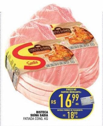 Mercantil Rodrigues Bisteca suina sadia kg oferta