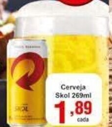 Rossi Supermercado Cerveja Skol Lata 269ml oferta