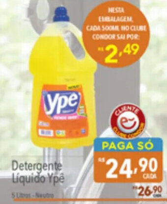 Supermercados Condor Detergente Liquido Ype 5L oferta