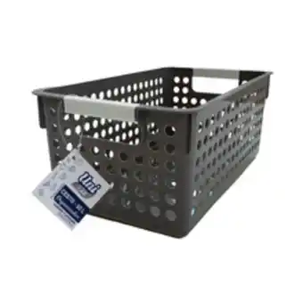 Supermercados Pague Menos Cesto organizador unilar retangular cinza 31cm oferta