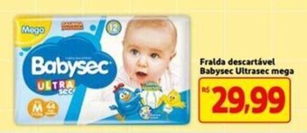 Fralda Descartavel Babysec Ultrasec Mega