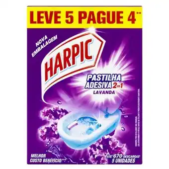 Rede Top Pastilha adesiva harpic lavanda oferta 5un oferta