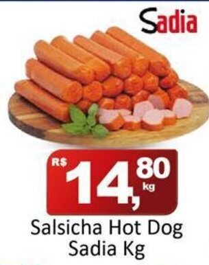Rede Krill Salsicha Hot Dog Sadia 1kg oferta