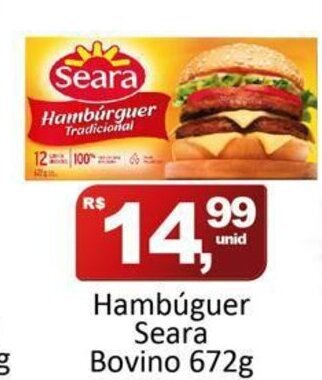 Rede Krill Hamburguer Seara Bovino 672g oferta