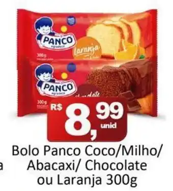Bolo Panco Coco/ Milho/ Abacai/ Chocolate ou Laranja 300g