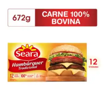 Big Box Hambúrguer bovino seara 672g oferta