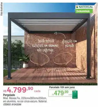 Pergolado mod. manea fix naterial