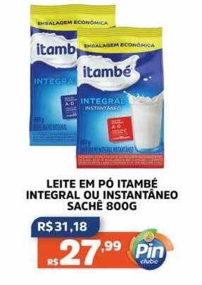 Pinheiro Supermercado Leite em pó itambé integral ou instantâneo oferta