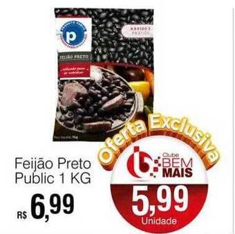 Supermercado Bem Barato Feijão preto public oferta
