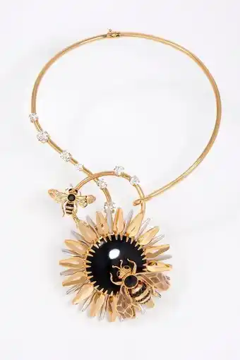 ZARA Choker flor abelha edição especial elie top oferta