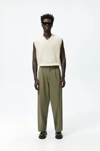 ZARA Calça wide fit oferta