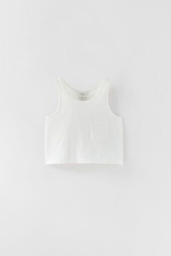 ZARA Camiseta com bolso oferta