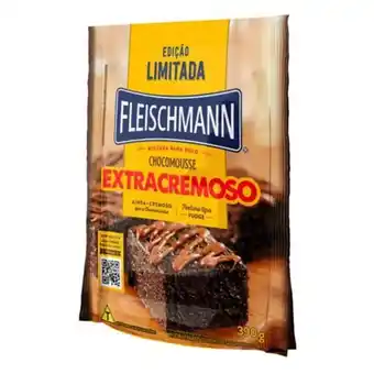 Mistura para bolo extracremoso chocomousse fleischmann 390g