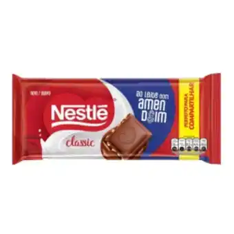 Asun Chocolate ao leite nestlé classic amendoim 150g oferta