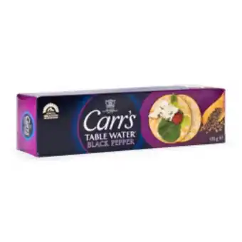 Asun Biscoito água e sal carr`s black pepper 125g oferta