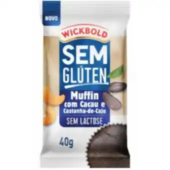 Asun Muffin wickbold s/ glúten cacau e castanha de caju 40g oferta