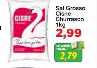 Sal grosso cisne churrasco