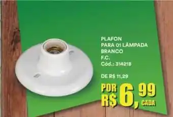Conibase Plafon Para 01 Lâmpada Branco F.c oferta