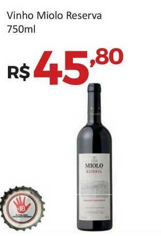 Villarreal Supermercados Vinho Miolo Reserva 750ml oferta