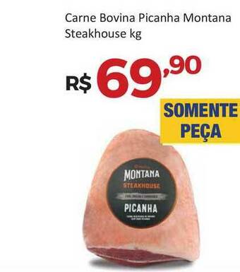 Villarreal Supermercados Carne Bovina Picanha Montana Steakhouse 1kg oferta