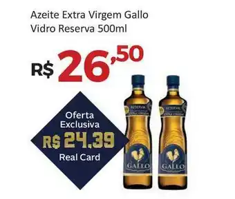 Villarreal Supermercados Azeite Extra Virgem Gallo Vidro Reserva 500ml oferta