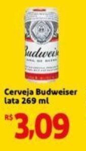 Extra Supermercado Cerveja Budweiser lata 269ml oferta