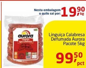 Tenda Atacado Linguiça calabresa aurora 5kg oferta
